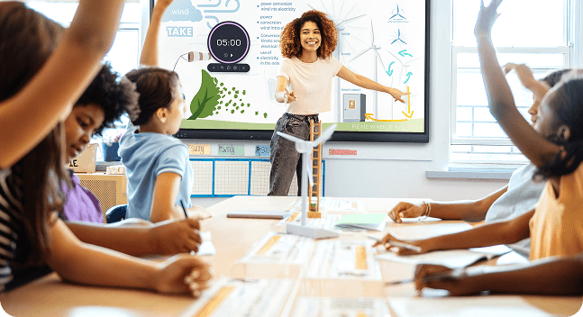 [Image du Promethean ActivPanel LE en classe]